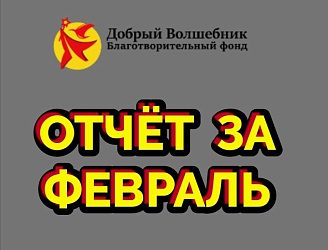 ОТЧЁТ О ПРОДЕЛАННОЙ РАБОТЕ БЛАГОТВОРИТЕЛЬНОГО ФОНДА "ДОБРЫЙ ВОЛШЕБНИК"